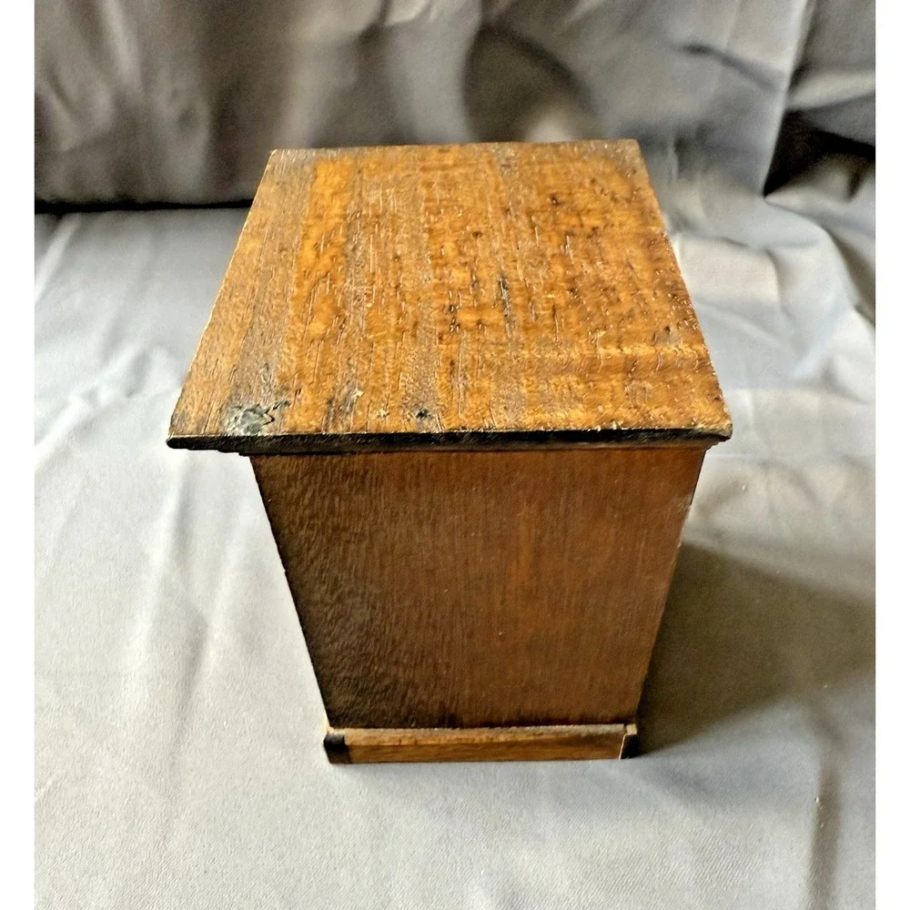 Vintage Set‎ of 8 Wooden Stackable Drawer Drink Cocktail Coasters Made in Japan